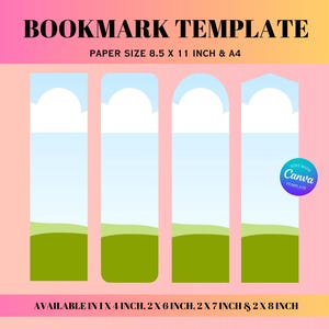Segnalibro magnetico modificabile, creatore di cornici per libri fai da te con Canva, pacchetto di cornici per segnalibri con modello drag & drop