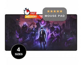 Overwatch 3D Mousepads -Black Watch Genji and Hanzo Pec