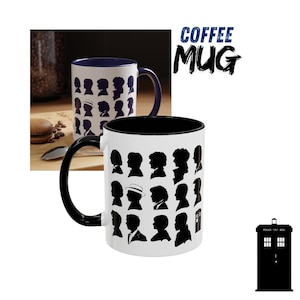 Dr Who Becher, Alle Ärzte Kaffeetasse I Sci-Fi Geschenk, Geeky Küchengeschirr, Whovian-Fan Becher, Tom Baker Tennant, Matt Smith, Ncuti TARDIS Fan