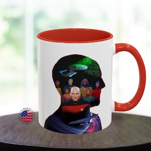 Picard Coffee Mug, Star Trek Next Generation I Cup Gift for Sci-Fi Fans, Geek Kitchen Decor, Father's Day Present, Trekkie, 11oz