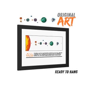 Outer Wilds Solar System Framed Poster, Echoes of the Eye I Premium Art Print I XL Wall Decor, Gift for Gamers