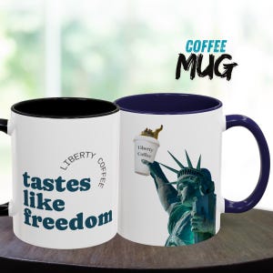 Statue of Liberty Mug, Liberty Coffee Cup I Gift, Patriotic Drinkware, New York City Souvenir Tea Cup, Lady Liberty, 11oz
