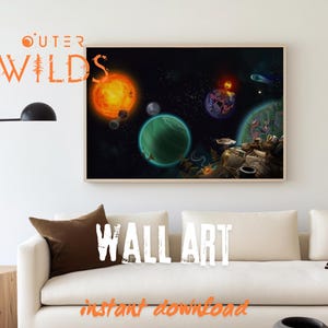 Outer Wilds Wall Art, Echoes of the Eye Poster I Hatchling, Solar System, Celestial I Gift for Gamers, Unique Print I Instant Download