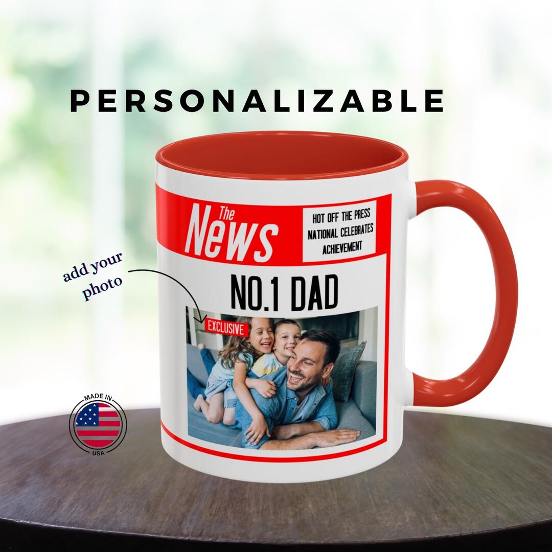 Coffee Mug No 1 Dad Newspaper Mug Personalized Photo Mug Father s coffee-mug-no-1-dad-newspaper-mug-personalized-photo-mug-father-s