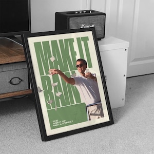 The Wolf of Wall Street / Motivation Poster / Geld / Vintage Film / Leonardo DiCaprio / Hypebeast Fashion / Printable / Kunst / Digital