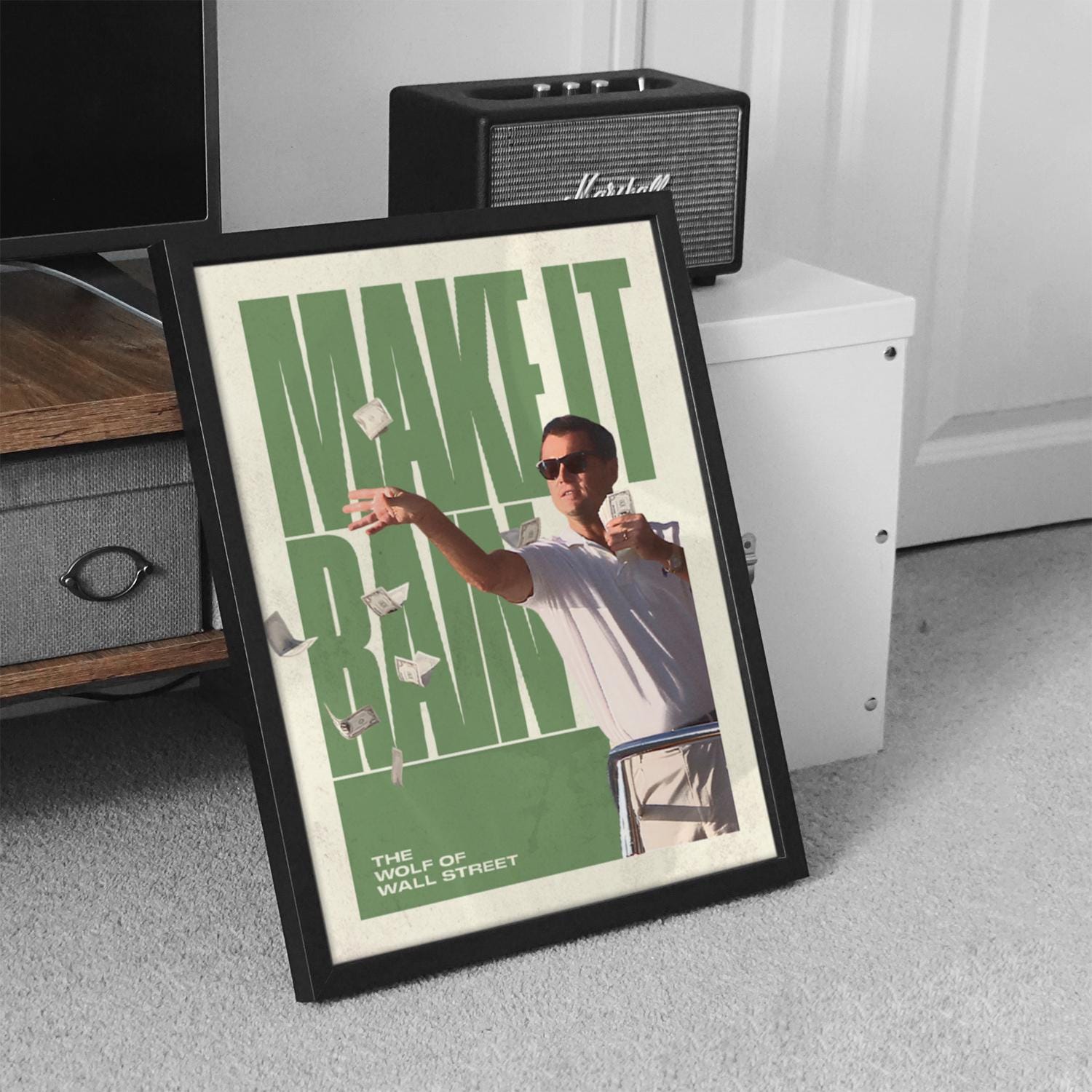The Wolf of Wall Street / Motivation Poster / Money / Vintage