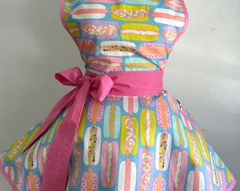 Summer Pastel Hot Dog Apron Women's Circle Skirt Retro Apron