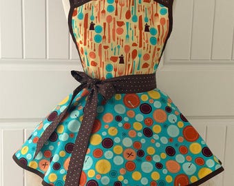 Mid Century Retro Apron Women's Sized 4-20