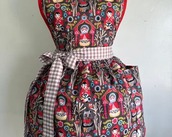 Little Red Riding Hood Apron Women's Retro Apron