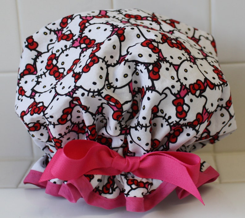 Shower Cap Women's Waterproof Washable hello Etsy