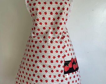 Strawberry A-Line Apron Women's Retro Apron