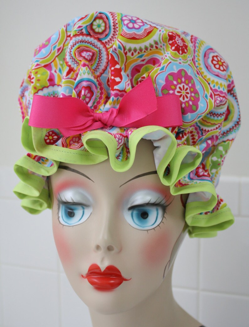 Shower Cap Waterproof Washable kaleidoscope Shower Etsy