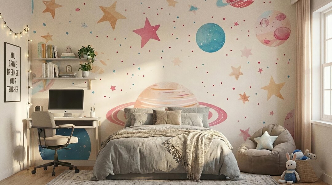 Peel and Stick and Traditional Starry Night Sky Wall Mural Nursery ...