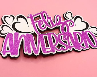 Happy Anniversary Cake Topper SVG File - Compatible with Cricut & Silhouette Machines
