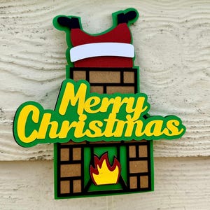 Merry Christmas Cake Topper SVG – Holiday Party Decoration, Cricut, Silhouette, Instant Download, DIY