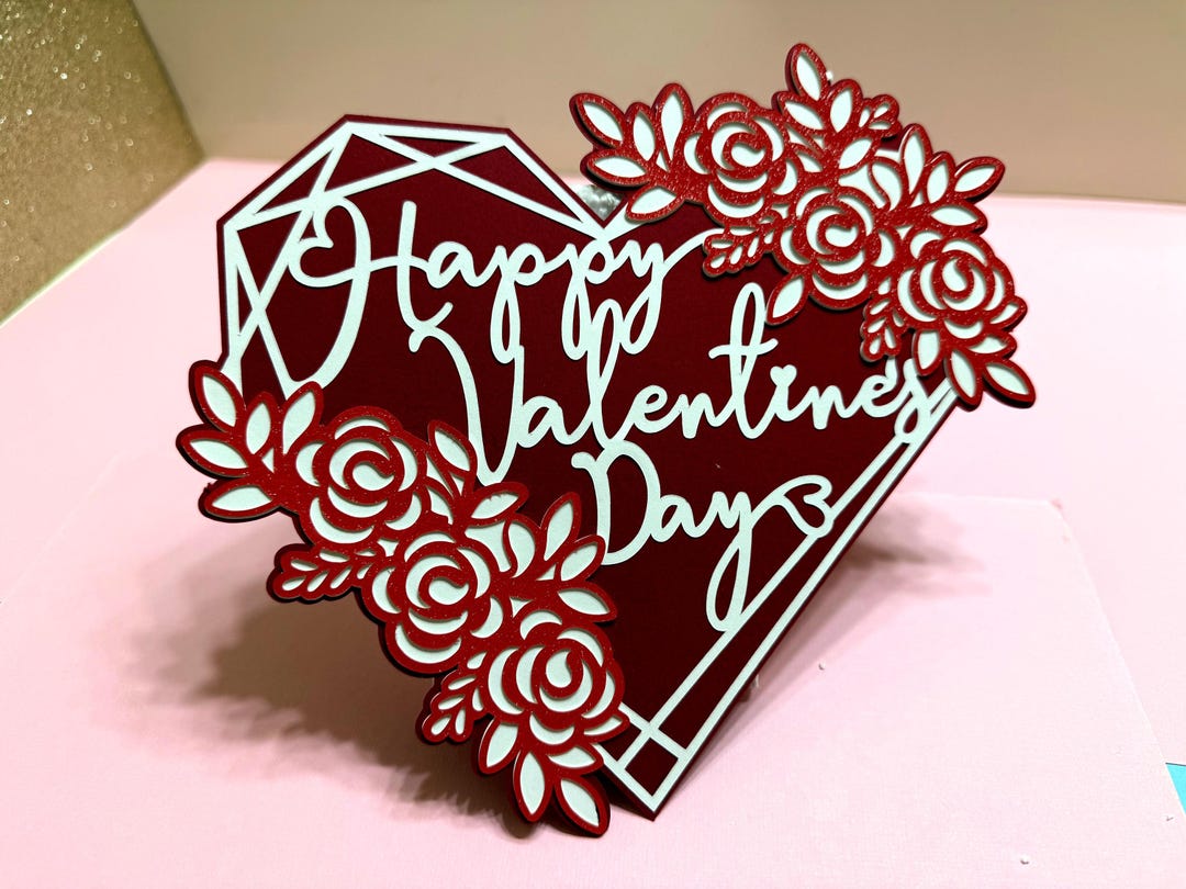 Hearts Happy Valentine's Day SVG File - Compatible With Cricut ...