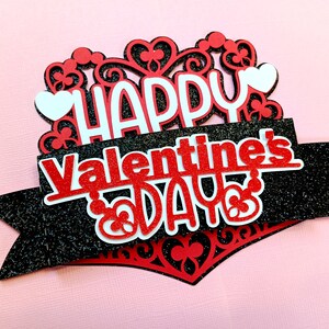 SVG Happy Valentine’s Day Cake Topper, Cake Decoration, Layered Cut File Template, Instant Download, Silhouette Cameo, Diy Cricut