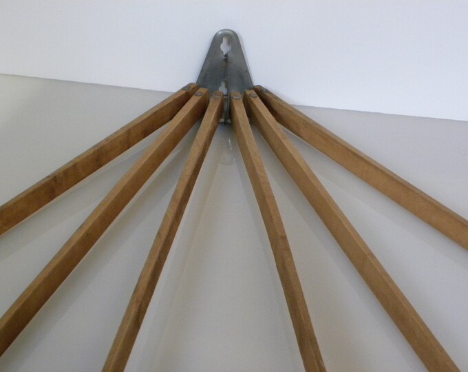 Vintage Clothes Drying Rack Primitive Rustic Wall Mounted Etsy