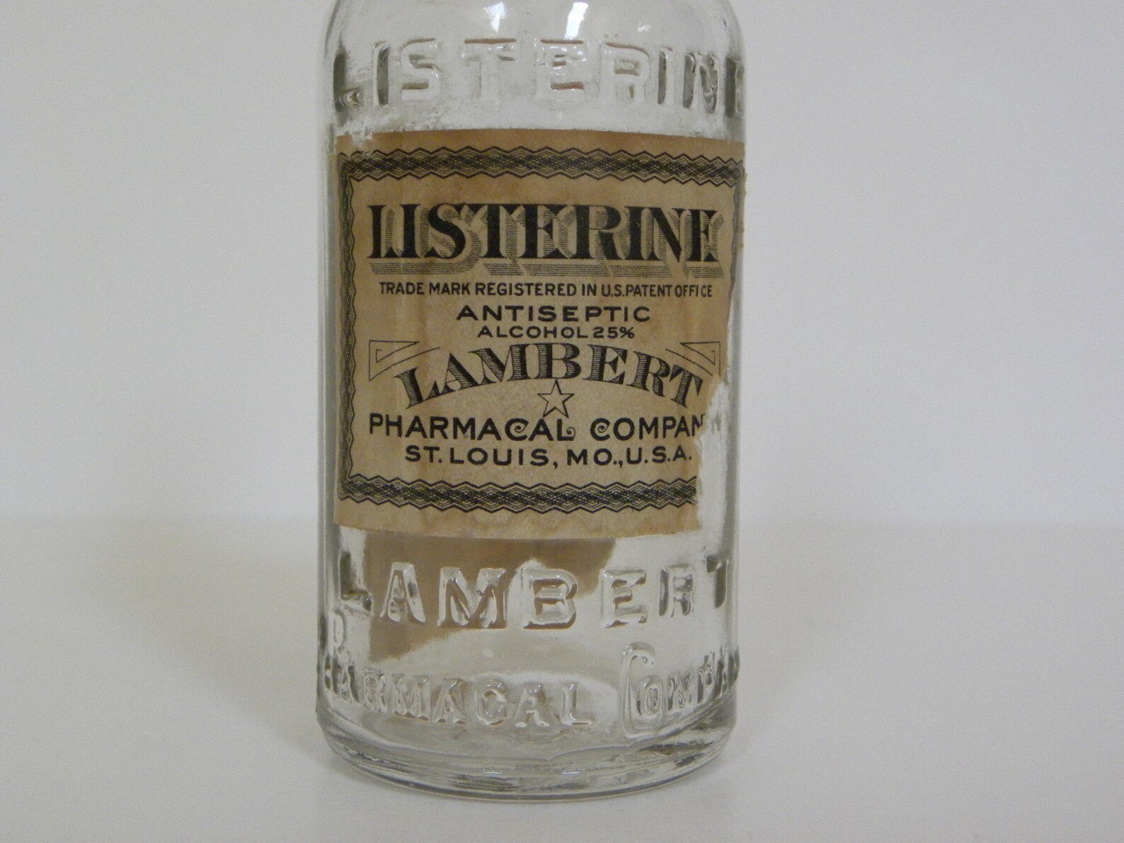 Vintage Listerine Apothecary Bottle Original Lambert Etsy