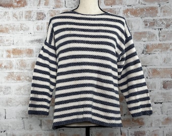 Vintage 90s Striped Cotton Sweater: the GAP Nautical Boatneck - Etsy