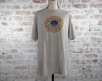 True Vintage 90s Salvage Condition Thrashed World Rhythms Disco Dance-a-Thon New Years Eve 1975 Short Sleeve Crewneck Oversized Graphic Tee