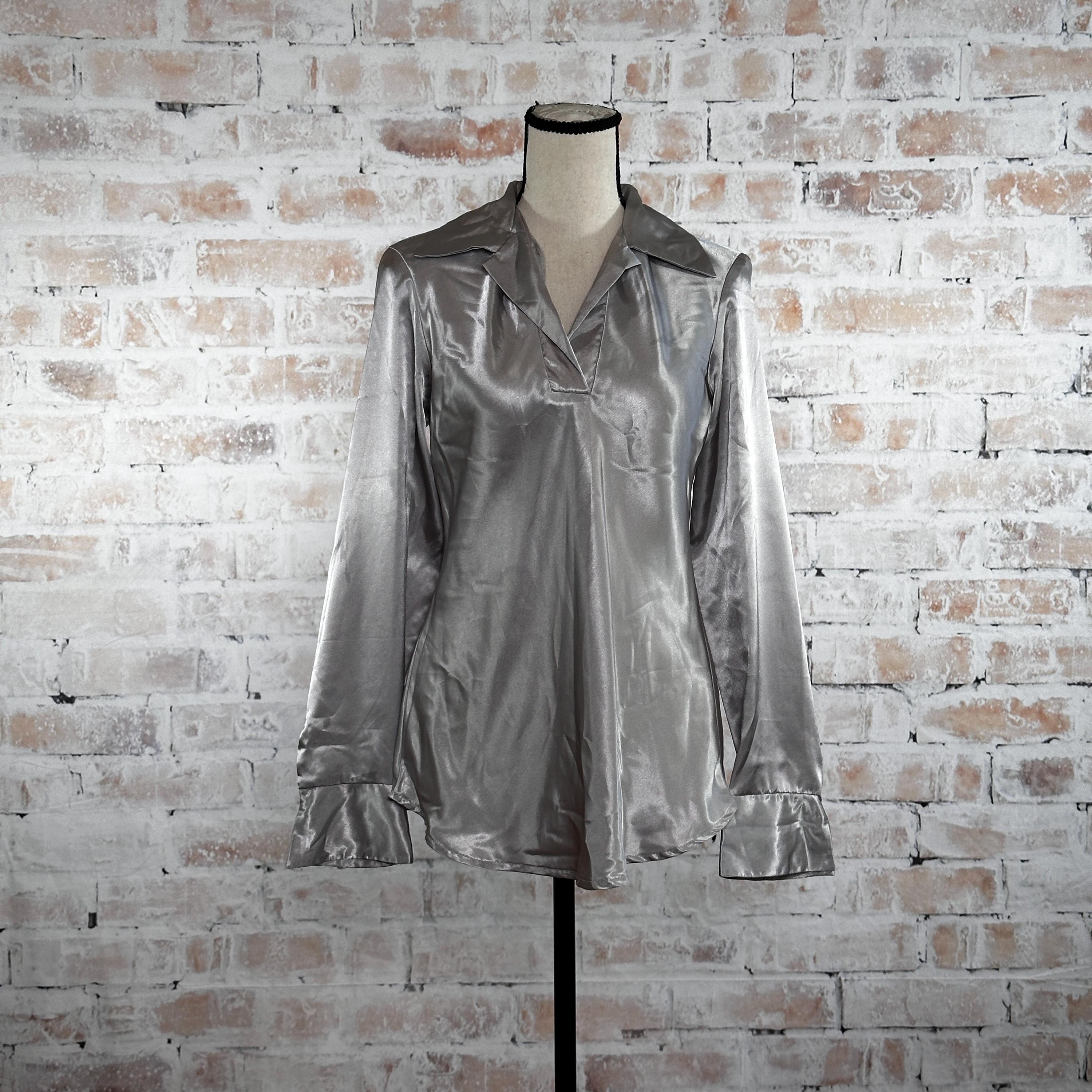 True Vintage Y2K Tailor by B. Moss Women's Gray Shimmery Metallic
