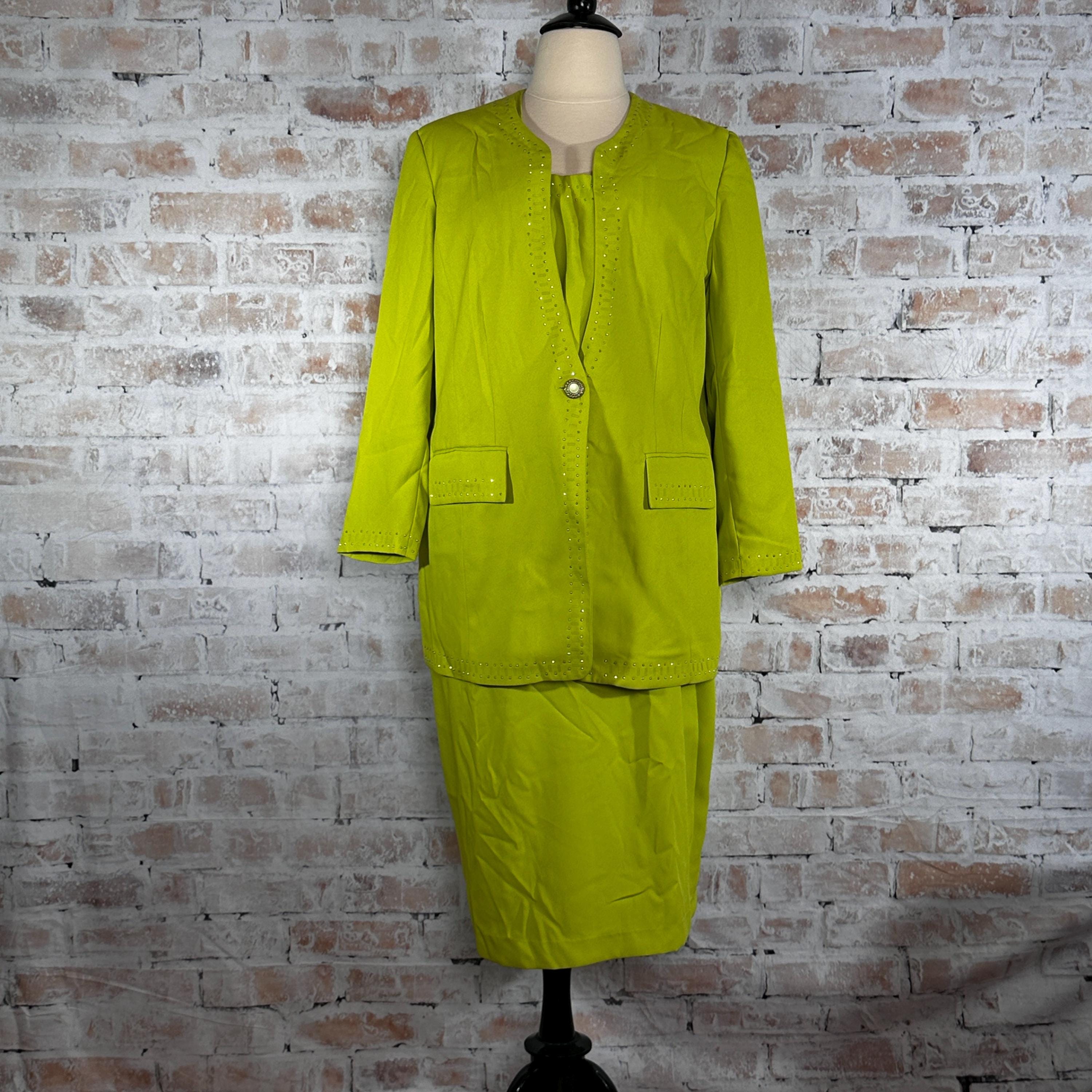 Neon Green Blazer - Etsy Neon Green Blazer - Etsy