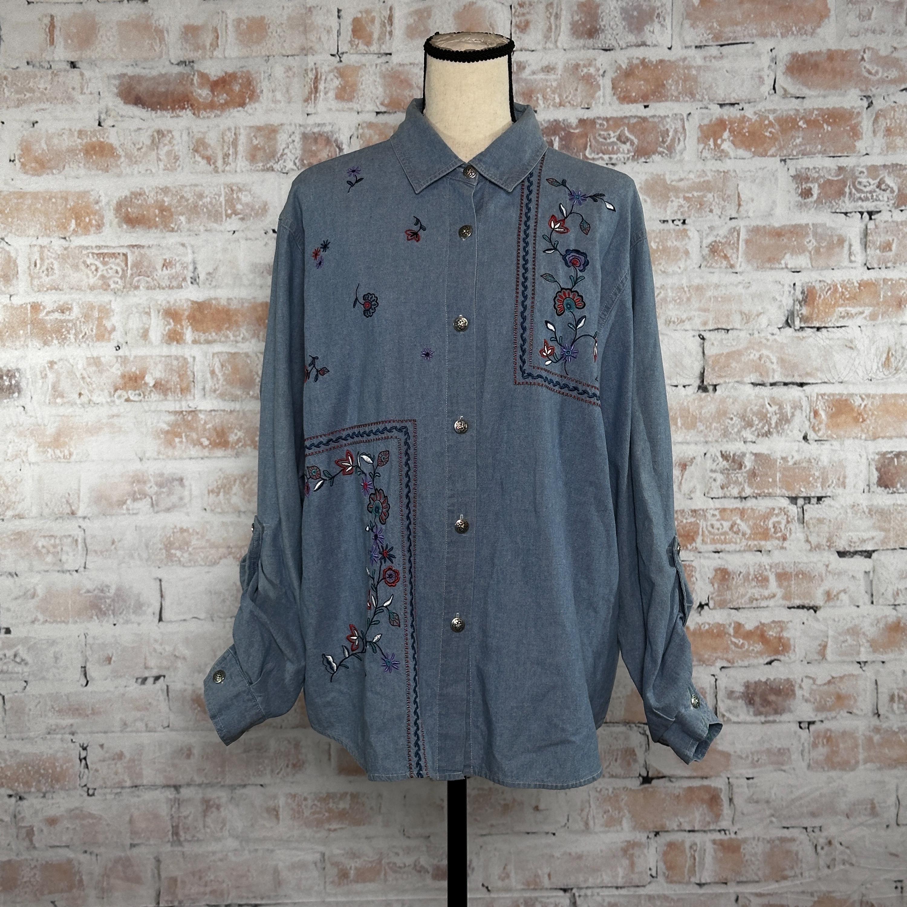 売れ筋商品|||デモクラシー カットソー トップス レディース Women's Floral-Print Embroidered Top Chambray B 814xNp-LU-L._UY1000_.jpg