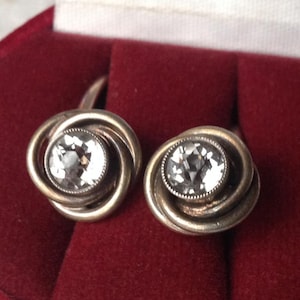 Cufflinks rock crystal sterling Silver jewelry USSR Russian 21 karat 875 weight 8.13 grams gift for him gift for husband  156