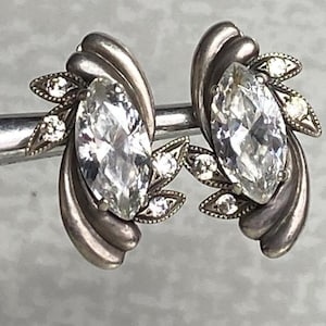 Silver earrings, vintage earrings, Sterling Carat 925 gift for her, birthday gift, gift for mom, jewelry for her 1