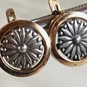 Silver earrings, USSR earrings vintage earrings, Sterling Carat 925 gift for her, birthday gift, gift for mom, jewelry for her 14