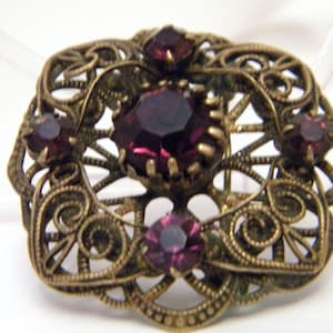 Brooch Czechoslovakia Czech Vintage bijouterie 1950s Gift for her Women&#39;s jewelry 33