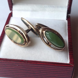 Cufflinks Silver jewelry USSR Russian 21 karat 875  Russian gems sterling weight 7.99 grams gift for him gift for husband  93