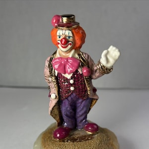 Ron Lee Signature Clown Sculpture &quot;Hey There&quot; 24Kt Gold Plate FROM 1997