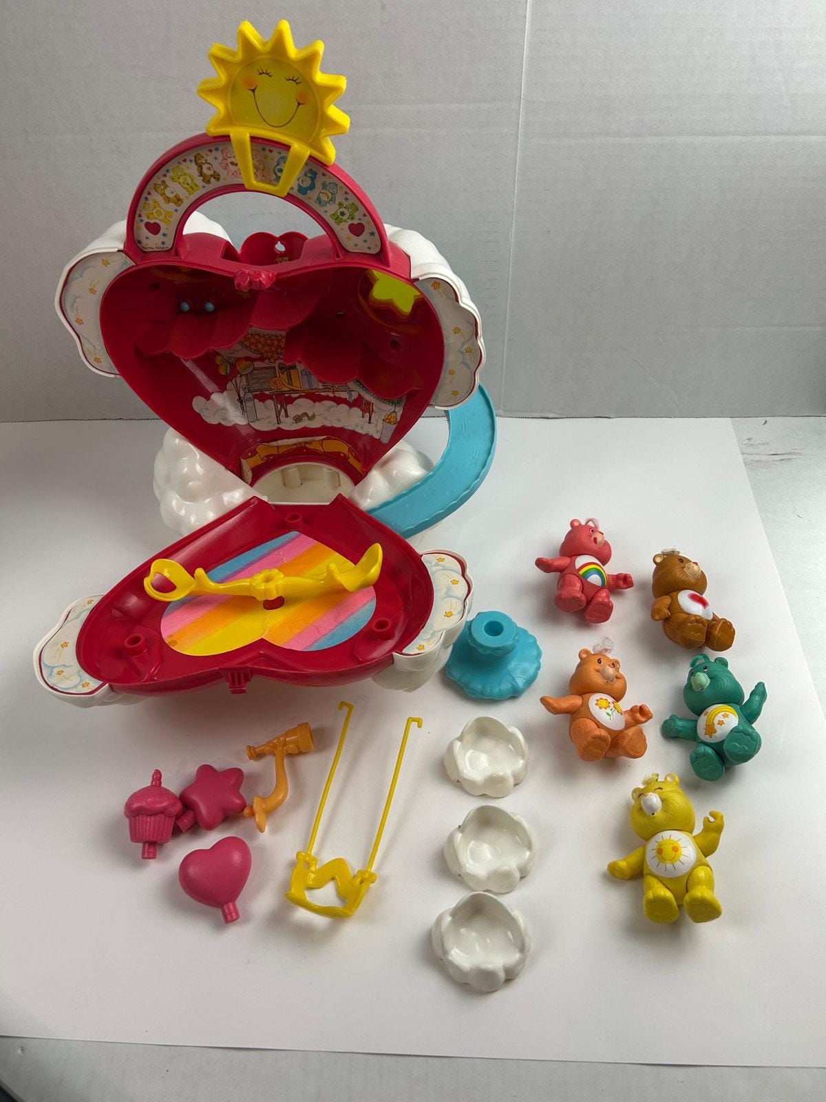 Vintage 1983 Kenner Care Bears Care-a-lot Playset + 5 Figures - Etsy