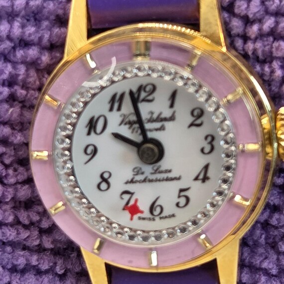 Vintage De Luxe 17 Jewel Swiss Virgin Islands Wind up Ladies 