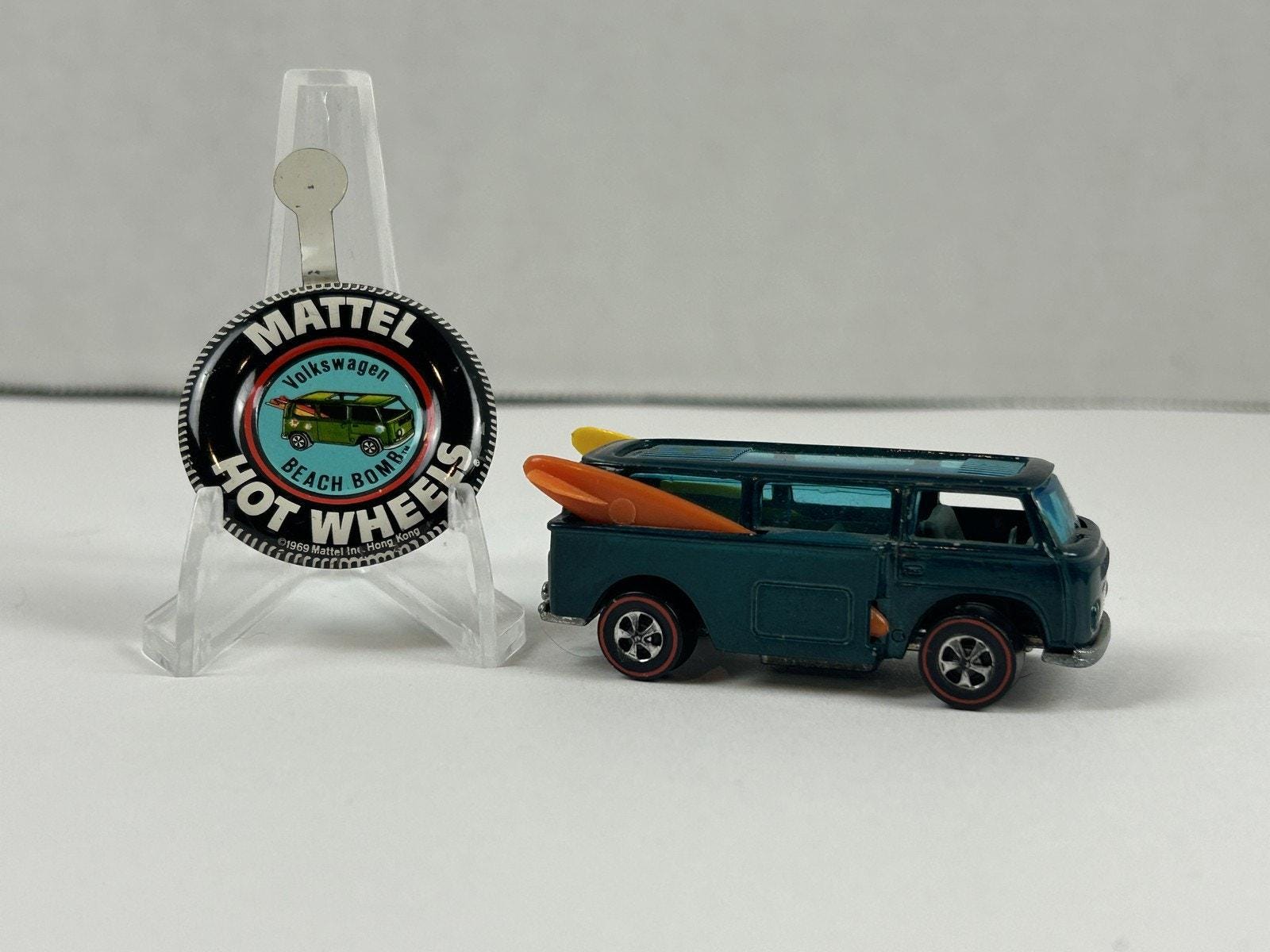 Vintage Hot Wheels Volkswagen Beach Bomb Redline 1969 Mattel HK