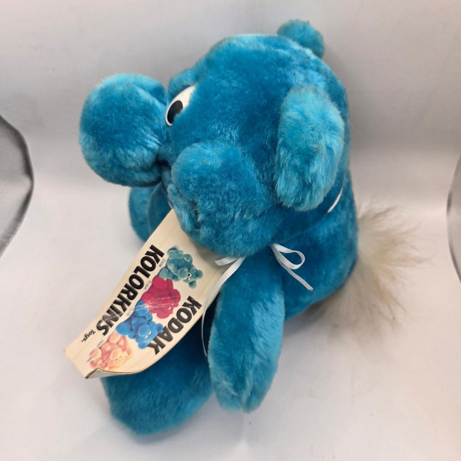 Vintage 1989 Kodak Kolorkins Click Blue Plush Toy 10” Stuffed