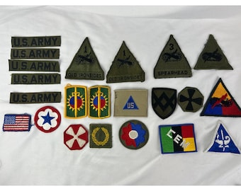 US Army Patch Lot Old Ironsides Spearhead Korea CEM US Army Tapes