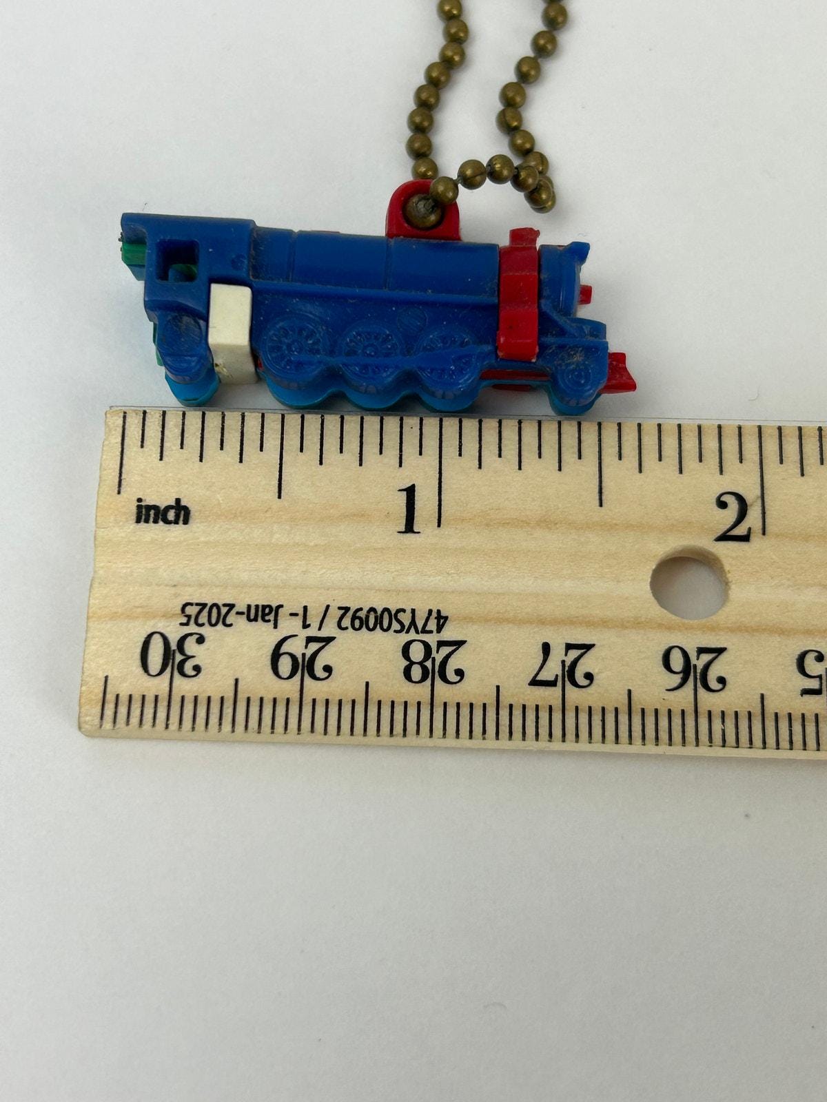 Vintage 1950s Steam Locomotive Puzzle Key Chain Toy on Original  display picture 1