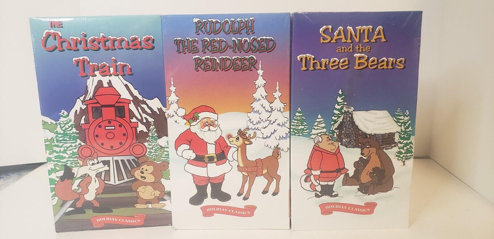 Christmas Kids VHS Lot of 3 - Christmas Train, Santa & 3 Bears
