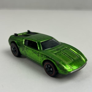 Vintage Hot Wheels AMX/2 Diecast Car 1970 Green Redline USA Mattel Collector