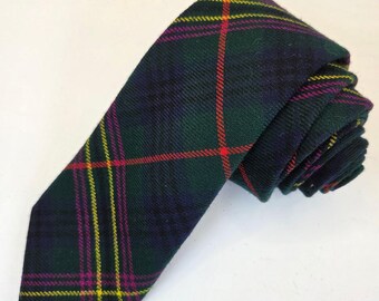 Originele Schotse Kennedy Clan Tartan-stropdas van zuivere wol geweven in Schotland 3" x 57"