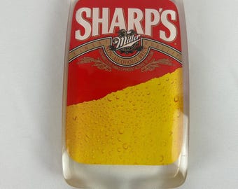 Vintage Miller Sharps Non Alcoholic Beer Acrylic Tap Handle Breweriana 6 Inch