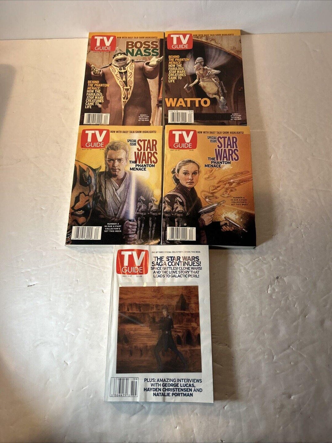 TV GUIDE Star Wars: the Phantom Menace and Clone Wars, Lot of 5 - Etsy