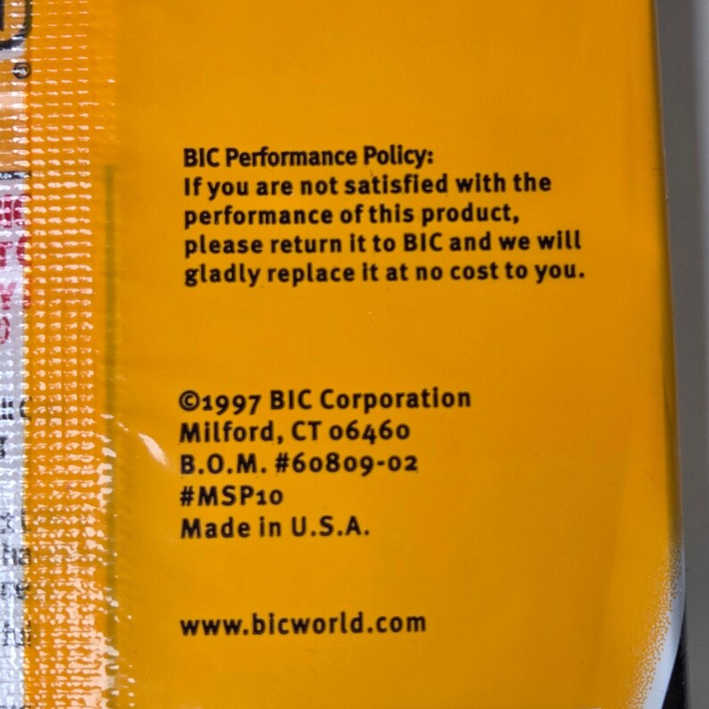 Vintage 1997 BIC Cristal Black Ballpoint Pens NOS 10 Pack Sealed Made in USA image 3