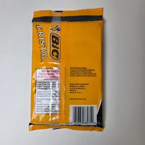 Vintage 1997 BIC Cristal Black Ballpoint Pens NOS 10 Pack Sealed Made in USA image 2