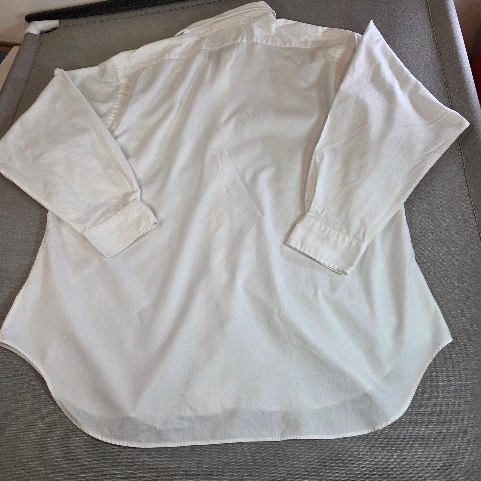 Polo Ralph Lauren Andrew White Dress Shirt 18 34/35 Made in Hong 