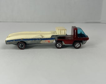 Vintage Hot Wheels Redline the Heavyweights Ambulance Red W/ White