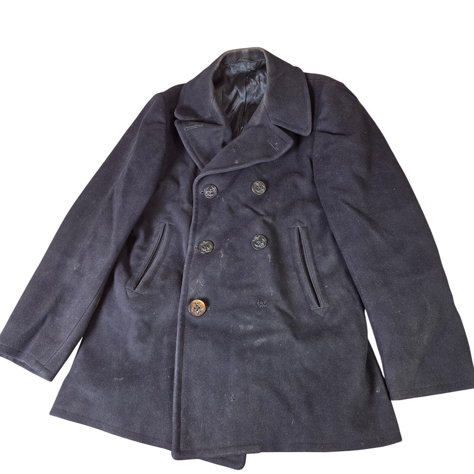 Us Navy Wool 1960s Peacoat - Etsy